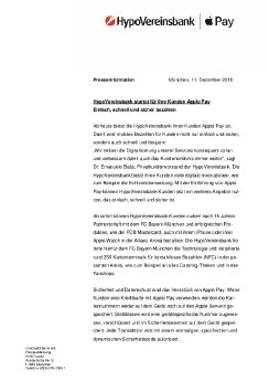 Presseinfo Apple Pay Deutschland Start HypoVereinsbank mobiles Bezahlen NFC iPhone Apple Wa.pdf
