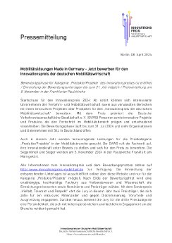 DVWG-Pressemitteilung_Mobilitätslösungen Made in Germany - Jetzt bewerben für den Innovationspre.pdf