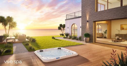 Urlaubsfeeling im eigenen Zuhause: ein vivo spa® Outdoor Whirlpool macht es möglich!
