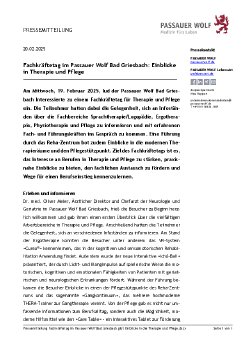Pressemitteilung Fachkräftetag im Passauer Wolf Bad Griesbach gibt Einblicke in die Therapi.pdf