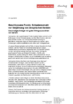 Geschlossene Fonds Schadensersatz vor Verjährung von Ansprüchen fordern.pdf