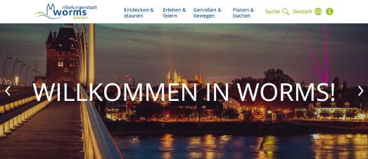 Die neue touristische Internetseite. „Worms erleben“ spricht Touristen und Bürger gleichermaßen an / Foto / Dorothea Hoppe-Dörwald
