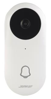 Somikon WLAN-HD-Video-Türklingel VTK-220 mit App, Gegensprechen, 156°-Bildwinkel, Akku