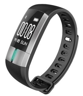 newgen medicals Fitness-Armband FBT-105 mit Blutdruck-Anzeige, Herzfrequenz & Bluetooth, IP67