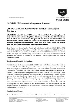 Pressemitteilung werk b events - „WILDE EMMA PRE KARNEVAL“ in den Hütten am Airport Nürnberg.pdf