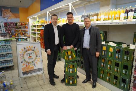 Nun auch regionale Säfte von der Mosterei Klimmek im real,- Markt Schwedt/Oder