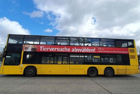 Bus mit Ausstiegsforderung in Berlin