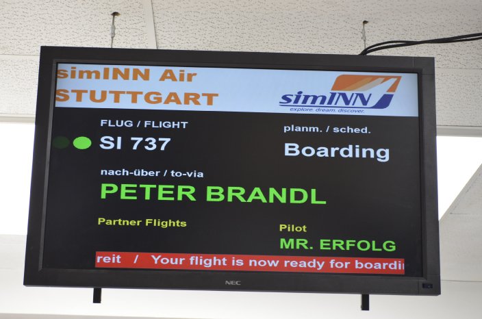 Flugsimulator Stuttgart - Partner Flights. Boarding for Mister Peter Brandl..JPG
