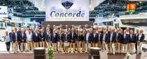 Das erfolgreiche Concorde Team auf dem Caravan Salon 2018 in Halle 5 erstmals (Foto: Concorde)