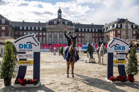 DKB Riders Tour Münster: Simone Blum mit Stute DSB Alice Quelle: Sportfotos Stefan Lafrentz