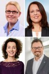 Fotos (im Uhrzeigersinn von oben links): Dr. med. Alix-Louisa Overlack-Großmann, Dr. Gabriele Gonschor, Markus Bäumer und Steffi Strecker. Abdruck honorarfrei.