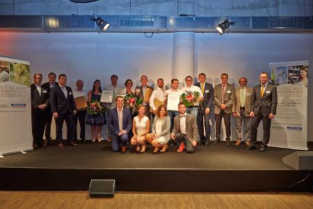 Preisträger, Jury, Moderatoren und die Partner des Deutschen Weingutpreises 2018 / © Hochschule Geisenheim/Winfried Schönbach