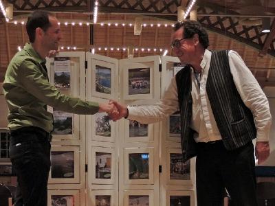 Holistika Geschäftsführer Oliver Drewes (links) und Filmproduzent René Vögtli (rechts) auf dem Reiki Festival im Oktober 2017.