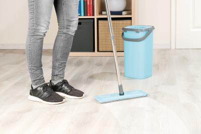 AtomiClean Kompaktes Bodenwisch-System, 2-Kammer-Eimer, 4-tlg. Griff, bis 130 cm