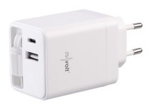 revolt USB-GaN-Netzteil mit 2x USB-C und 1x USB-A, Power Delivery bis 45 Watt