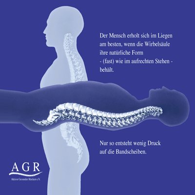 Nur eine korrekte Lagerung der Wirbelsäule ermöglicht eine rückenschonende Nachtruhe.gif