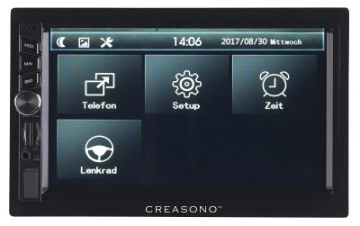 PX 2336 07 Creasono 2 DIN MP3 Autoradio mit Touchdisplay. Bluetooth und Freisprecher