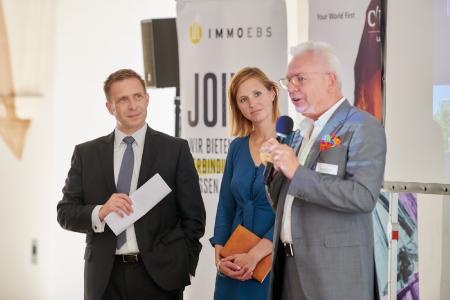 Ideenpreis-Jury bei der Preisverleihung 2019. Von links Prof. Dr. Tobias Just, FRICS (IREBS Immobilienakademie), Prof. Dr. Stephanie Birkner (Carl von Ossietzky Universität Oldenburg), Frank Löwentraut (Aaetas Consult GmbH)