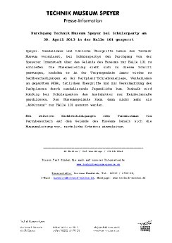 PR Gelände Technik Museum Speyer bei Halle 101 Schüler Partys gesperrt 30.04.13.pdf