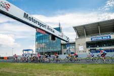 Radsportler in der Arena