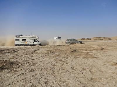 Offroad mit Reisemobilen auf dem Weg nach China (Foto: Knaus)