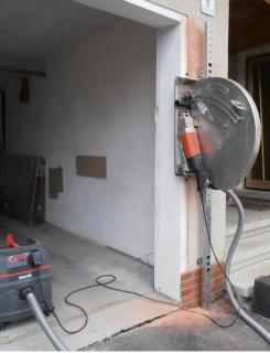 Steinsäge S26 + Wandschiene W60 Garagentor verbreitern
