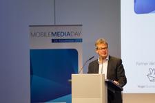 Stefan Rühling, Vorsitzender der Geschäftsführung von Vogel Business Media, auf dem Mobile Media Day 2015 (Foto: BayMS)