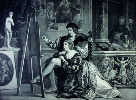 Raffael und seine Geliebte - nach einem Gemälde von Gustav Bartsch.jpg