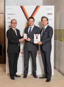 Prof. Dr. Bernd Venohr, Dr. Boris Gehring und Dr. Florian Langenscheidt (v.l.n.r.), Quelle: Deutsche Standards Editionen/pik-atelier