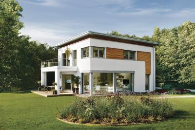 Bei dem Passivhaus in der World of Living kommt auch das Design nicht zu kurz