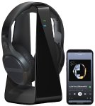 auvisio Digitaler Stereo-Funkkopfhörer OK-335, DSP, Akku, Bluetooth, Ladestation, 30 m