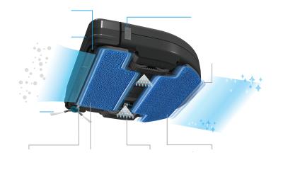 NX-5907 Sichler Haushaltsgeraete Multiroom-Saug-und Wisch-Roboter mit Ladestation