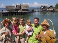 Pfahlbauten Unteruhldingen am Bodensee zum zweiten Mal als 