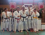 Das Erfolgsteam: Vasiliki Christodoulou, Alessia Giuliano, Betreuer Franz Wirt, Andreas Busche, Alexandro Stubos, Christina Christodoulou und Konstantinos Niafas (v. li.)