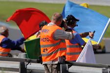 Sportwarte nach dem Rennen