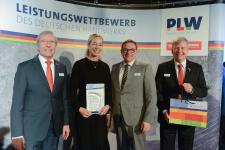 v.l.n.r.: Präsident Alois Jöst, Mai Schnabel, die Vizepräsidenten Klaus Hofmann und Martin Sättele / Quelle: Thomas Rittelmann