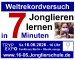 200 Teilnmehmer. Drei Bälle. Sieben Minuten. Ein Weltrekordversuch mitten in Berlin. Am Samstag, 16.Mai