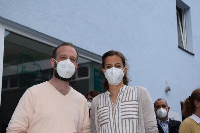 Matthias de Banffy und Vanessa Henning von der Spandauer Freiwilligenagentur, Foto: Benjamin Schneider