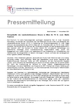 Pressemitteilung_Ehrenplakette der Landesärztekammer in Silber für PD Dr. Martin Graubner.pdf