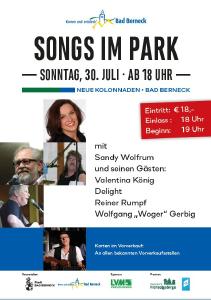 Plakat Songs im Park
