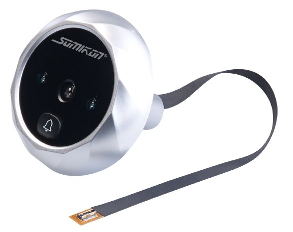 2,8" Somikon Digitale Türspion-Kamera mit 7,1-cm-Farbdisplay und Nachtsicht