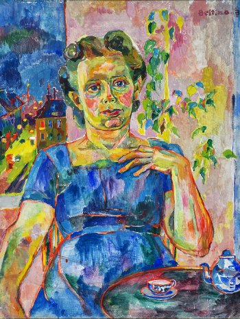 Bettina_Heinen-Ayech__1937-2020__Dame_in_Kopenhagen__Tempera_auf_textilem_Bildträger__1958__Foto.png