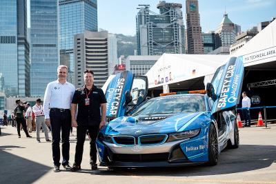 Formel E, Jens Marquardt, Michael Andretti, Qualcomm BMW i8 Safety Car, Hongkong