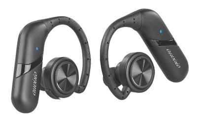 auvisio True Wireless In-Ear-Headset IHS-590.bt. V2, Ohrbügel, Bluetooth, 15 Stunden Spielzeit / Copyright-Hinweis angebracht: PEARL.GmbH / www.pearl.de