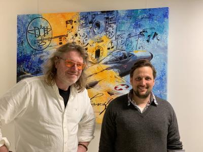 Künstler Bernd Luz mit Geschäftsführer des FFA-Museums Bernhard Vonier