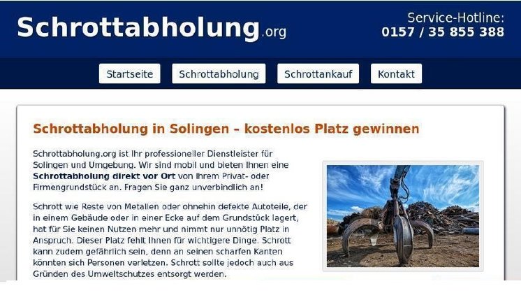 Schrottabholung in Solingen arbeitet für die Kunden kostenlos – Schrottabholung.org.jpg