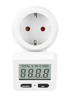 revolt Digitaler Energiekostenmesser mit 180° drehbarem Display, bis 3.680 Watt