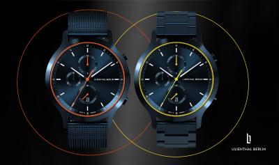 Lilienthal Berlin Chronograph Blue Orange & Chronograph Blue Yellow