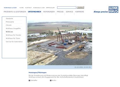 Winkhaus Baufortschritt im Internet sichtbar
