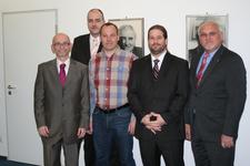 (von links): Peter Cavallo, stv. Hauptgeschäftsführer Jens Brandt, Claus Wissutschek, Florian Fischer und Kammerpräsident Walter Tschischka